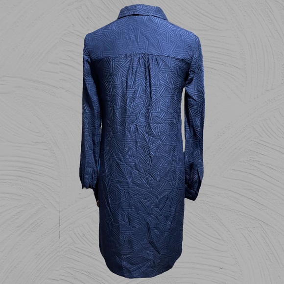 Diane Von Furstenberg Navy Silk Dress - Size 0 - Picture 3 of 5